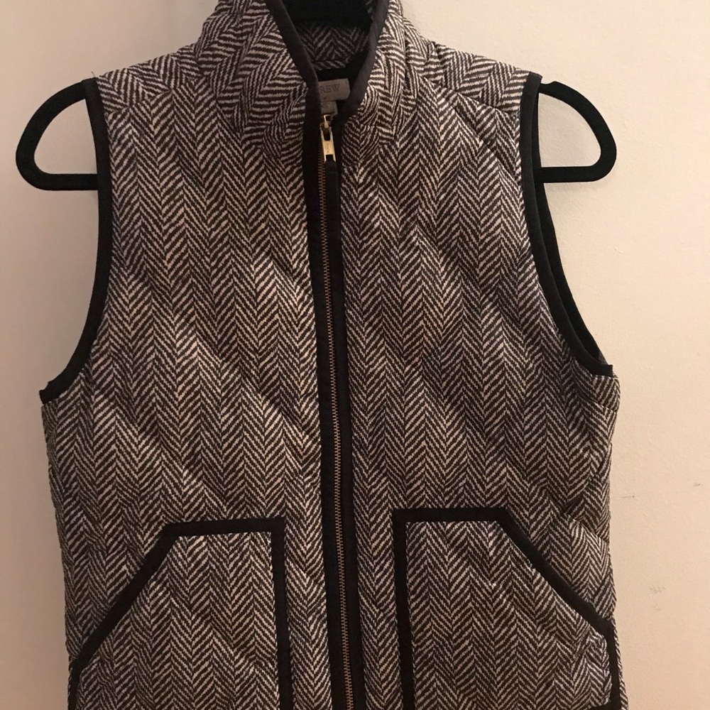 Jcrew black and white vest